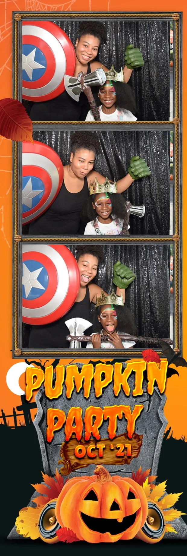 Printed DSLR photo strip from the Smith and Associates pumpkin party
